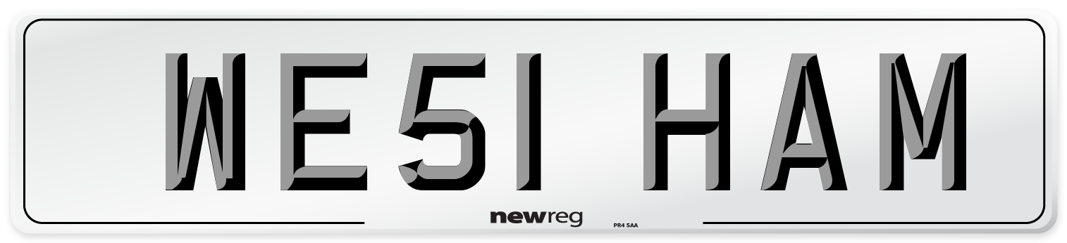 WE51 HAM Number Plate from New Reg